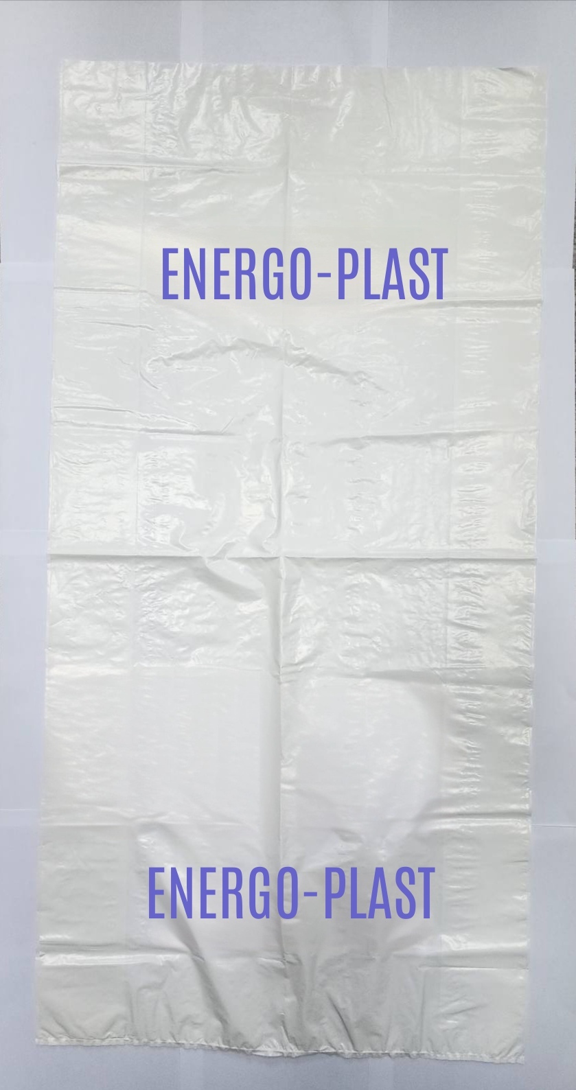 Пакети для сміття поліетиленові "ENERGO-PLAST" 110л, (490х2+(80х4))*1000, 80мкм, LDPE первинний, білого непрозорого кольору